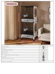 Multi-Layer Bird Cage With Rollers And Removable Tray, Suitable For Tiger Parrots/Cockatiel, Small Bird Cage With Side Door For Easy Cleaning - Assembly Type - View 15