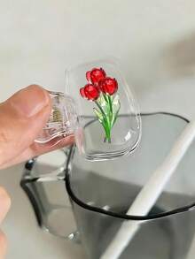 2 Giá đỡ bàn chải đánh răng hình hoa tulip dẹt - Thiết kế dễ thương, tiện dụng khi đi du lịch và ở nhà, có nắp trong suốt, nhỏ gọn và di động, bảo vệ đầu bàn chải, thoát nước và thông gió kép, phù hợp cho gia đình, ký túc xá và du lịch | Giá đựng đầu bàn chải đánh răng đáng yêu, thích hợp để cất giữ trong phòng tắm, sử dụng ở nhà và ký túc xá. - Nhiều màu - Xem 15