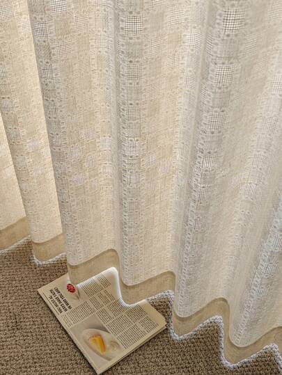 1 tấm rèm vải lanh màu be, rèm voan mỏng nhẹ sang trọng có khoen, thích hợp cho phòng khách và phòng ngủ, cách âm và chống tia UV, rèm cản sáng trang trí Giáng sinh, trang trí nhà cửa, sử dụng được quanh năm, giảm tiếng ồn - lý tưởng cho phòng ngủ, nhà nông thôn và trường học để có giấc ngủ sâu (Trọng lượng vải 280g)