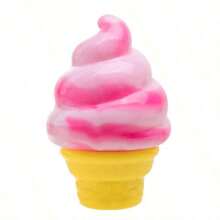 Gradient Ice Cream Squishy Toy Slow Rise Stress Relief Sensory Fidget Toy Soft Anti-Anxiety Squeeze Toy Cute Kawaii Dessert Model Decompression Toy Adults Office Desk Travel Party Favor Gift - 藍色 - 查看 1