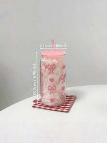 粉色蝴蝶結附蓋吸管塑膠杯,非常適合冰咖啡、便攜飲品、果汁與奶昔,送給女性與姊妹的完美禮物,適用於辦公室、返校季、學生杯、母親節、父親節,廚房配件 - 彩色 - 查看 6