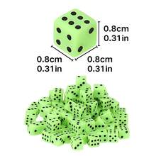 100 piezas Juego de dados rojos de 8 mm de seis caras, dados cuadrados con una bolsa de almacenamiento negra, para juegos de mesa, manualidades DIY y juegos de fiesta - Rojo 100 unidades - Ver 2
