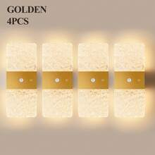 Crystal Motion Sensor Wall Lamp, LED Magnetic Wall Light, 1200mAh Battery-Powered Night Light, Easy To Install, Adjustable Color Temperature And Brightness, Suitable For Hallways, Bathrooms, Bedrooms, Stairs, Home Decor, Living Room Decor, - Square Hill - View 33