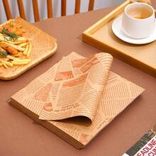 200/100/50pcs Food Paper, Suitable For Packaging, Pad Paper, Decoration, Sandwich Hamburger Biscuit Packaging Paper, Oil Absorption Paper For Dinner Plate, Table Food Basket, Food Pad Paper, Frying Pan Paper, DIY Food Tools - View 5