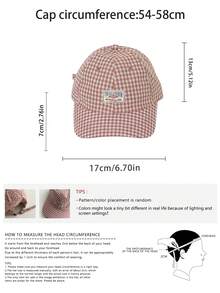 软顶复古格子报童帽，薄款宽檐遮阳帽，街头风泡泡格子超大檐棒球帽，方格棒球帽，美式英式学院风大头围防晒运动报童帽，夏季沙滩 - 泡泡格紋 - 查看 10