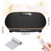 MERACH CV30 Pro Vibration Plate Exercise Machine, Whole Body Workout Equipment For Women, Bluetooth And Silicone Pedal, Vibration Plate With Auto Mode, Vibrate Fitness Platform For Home - 美規A型插(110-127V) - 查看 9