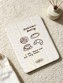 1 件装极简主义面包咖啡图案彩绘平板电脑保护套，兼容 iPad Mini 4/5/6/7、Air、9.7/10.2/10.5/Air 4/5、Pro 11 英寸（第十代）、Air 11 英寸（M3）2025、11 英寸（第十一代）2025、Air 8（M4）2026、Galaxy Tab A8 10.5 英寸 2022。包含笔槽、三折支架、TPU 软边保护、磁吸式睡眠/唤醒功能，设计简约/创意/趣味/个性化。 - 彩色 - 查看 2