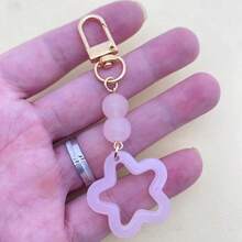 Medvang 10Pcs/Set Pastel Pink Blue Star Keychains - Acrylic Cute Keychain For Bag, Backpack, Phone Decoration (Pink & Blue)‌ - A - View 4