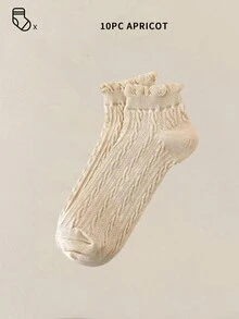 100只/80只/40只/30只装 女士隐形短袜，低帮袜，白色短袜，黑色短袜，女士袜，可爱袜，女童袜，踝袜，防滑设计，透气吸湿，柔软舒适，适合日常穿着 - 彩色 - 查看 36