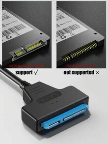 Cable adaptador USB a SATA para unidad de disco duro, convertidor externo de 2.5" SSD/HDD para portátil y de escritorio, transferencia de datos de alta velocidad sin necesidad de controlador, plug and play - Ver 6