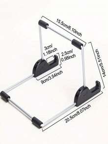 1pc Aluminum Alloy Tablet Stand, Multi-Angle Support For Desktops, Laptops And Tablets, Lightweight And Durable, Foldable And Adjustable Design, Strong Compatibility With Adhesive Pad - Desktop Stand - View 2