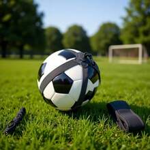 Football And Indoor Football Equipment Bags - Black Juggling Ball With Braided Rope - View 4