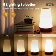 1pc Rechargeable LED Touch Night Light,RGB Bedroom Nightlight, With Remote Control Bedside Lamps, Adjustable Brightness, 3 Lighting Modes For Study Rooms, Living Rooms, Offices, Dormitories, Bars, Parties, Restaurants, Room Decor,Bedroom Decor - Multicolor - View 3