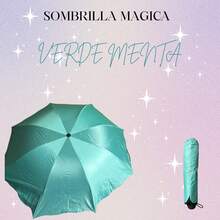 Sombrilla Mágica de Bolsillo – Compacta con Figuras que Aparecen con el Agua - verde menta - Ver 2