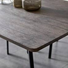 Dining Table And Chairs Set Metal Wood Effect Table Dining Set 4 Chairs - Black - View 7