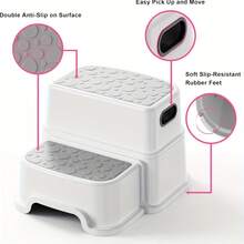 Small Ladder, Step Stool Assistant Is Perfect For Toilets, Easy-To-Move Bathroom Sinks - Double Height 9.5 Inches Non-Slip Toilet Training, Kitchen, Bedroom And Classroom. - Quantity - View 7