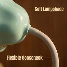 1 pieza Lámpara de escritorio con soporte para bolígrafo con diseño de flor, lámpara LED ajustable de cuidado ocular moderna adecuada para el escritorio de estudiantes/oficina (incluye cable de carga) - Lámpara de escritorio LC009 - Ver 5