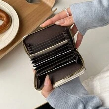Tarjetero con forma de corazón para perro, monedero minimalista coreano elegante, cartera de estudiante de alta gama para mujeres, regalos de festival, graduación, aprecio a maestros, cumpleaños, regalos para madres, Día de la Madre, artículos esenciales para vacaciones, regalos de graduación, lindo para mujeres, cartera de tarjetas, artículo esencial de viaje - Multicolor - Ver 3