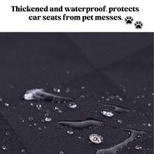 可折叠防水小型/中型犬车载座椅，加厚款提供更佳舒适性和耐用性，提升宠物出行安全性 - 黑色 - 查看 6