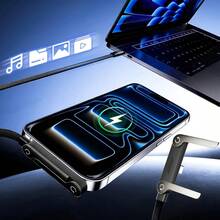 Adaptador de carga súper rápida tipo C 2 en 1 con soporte de teléfono invisible giratorio, transferencia de datos, compatible con iPhone 17 Pro Max/17 Pro/17/Air/16/15, S25/S24/S23/S22/S21/S20 Series - Multicolor - Ver 6