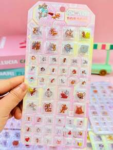 Hình dán 3D hoạt hình dễ thương: Đồ dùng mỹ thuật và thủ công cho trẻ em, Hình dán phần thưởng cho nhật ký - Nhiều màu - Xem 6