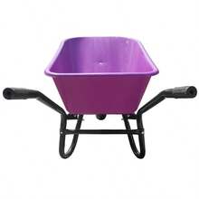 Purple Wheelbarrow - Plastic Wheelbarrow Professional Garden Barrow - TaskBarrow 110 Litre - Purple - View 8