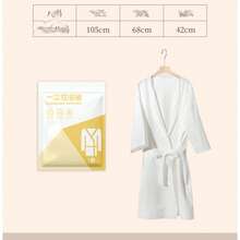 Bata de baño desechable de hotel para viajes de negocios, pijama portátil y grueso de estilo japonés, bata de baño desechable de hotel - Blanco - Ver 8