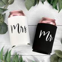 Set de 2 cubiertas para latas, decoraciones de boda, despedida de soltera, fiesta en la playa/al aire libre, decoraciones para celebración de la novia - Ver 4