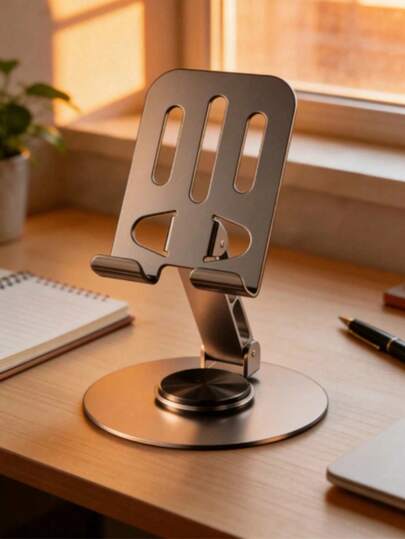 1个铝合金手机支架，防水设计，360°旋转，可调节可折叠，适用于桌面和床头，防滑底座——四季皆宜的完美礼物。金色手机支架，桌面手机支架，可旋转可折叠，便携式支架，适用于直播和视频观看，金属折叠手机支架，360°可调节，桌面直播支架，适用于办公和度假场景，节日礼物，送给妈妈的礼物，送给爸爸的礼物。