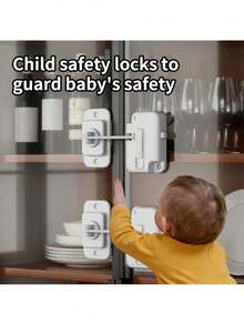 1PC Adjustable Window Kid Security Lock Self Adhesive No Drilling Window Restrictor - Multicolor - View 3