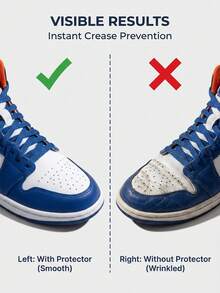 10/5/1 Pair Shoe Crease Protectors Inserts For Sneakers, Anti-Wrinkle Toe Guards For Most Athletic & Casual Shoes, Comfortable Shoe Crease Shields Fit Men US 7.5–12 & Women US 5–8.5, Lightweight Shoe Care Accessories For Daily Wear - Multicolor - View 5