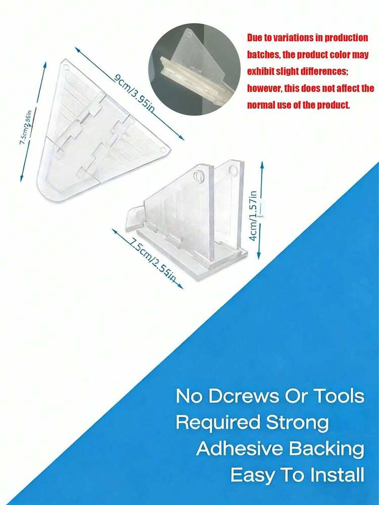1/2/4件装推拉门锁窗锁 - 家用安全推拉玻璃门锁，衣柜门安全锁，家用安全门锁，内翻门闩杆止动器 - 多色 - 查看 8