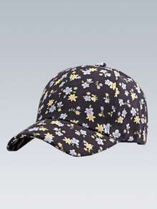 1pc Fashionable Unisex Baseball Cap, INS Style, Couple Printed Street Casual Hat, Outdoor Sports Cap For Women, Spring/Summer - Flower - View 13