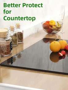 Acrylic Kitchen Cutting Board With Built-In Counter Lip, See-Through Design That Won't Hide Your Countertop, Protects Counters From Spills, Cuts And Heat Damage, Great For Use As A Prep Board, Serving Tray Or Work Surface, Lightweight And Shatter-Resistant, Sturdy Construction For Long-Lasting Use, A Practical And Stylish Addition To Any Kitchen, Christmas, Halloween, Easter, Holiday Season Gift - 1PC - View 6
