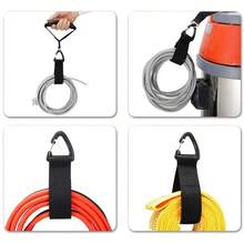 2 Packs,Multifunctional Outdoor Indoor Hanging Hook Strap, Strong Load Bearing Cord Wrap Organizer For Home Garden Garage,Heavy Duty Utility Hanging Straps With Carabiner, Reusable Adjustable Fasten Belt For Garden Hose, Cable, Rope, Equipment Storage, Garage & Home Organization, L240mm/9.45in - 2 Pcs - View 6