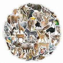 50PCS Retro Animals Cartoon Aesthetic Graffiti Self-Adhesive Sticker, Decorative Ledger, Skateboard, Guitar, Water Cup, Creative Decorative Graffiti Sticker - 50PCS - View 3