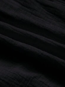 Áo sơ mi nam LOOKUN mùa xuân/hè, áo sơ mi dài tay bằng cotton mới, kiểu dáng thường ngày với họa tiết thêu, màu đen. - màu đen - Xem 9
