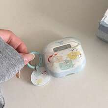 时尚创意蓝色波点三只小狗+吊坠耳机保护套,兼容 Pro 3、新款Pro 2、可爱简约苹果4代个性化1/2代耳机保护套,女孩专属 - 淺藍色 - 查看 6