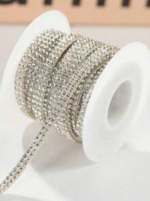 5m/Rollo Tira de Rhinestones DIY, Adecuado para Decoración de Diamantes de Coche, Decoración de Diamantes de Coche, Artesanía de Diamantes Autoadhesivos Tira de Rhinestones DIY - Dos filas de diamantes - Ver 15