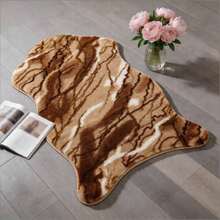 Artificial Rabbit Fur Carpet 50x80cm Non-Slip Plush Mat Milk Cow Pattern Soft Rug Suitable For Bedroom And Living Room - Cow Style - View 7