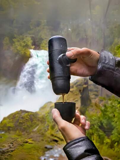 Minipresso NS Portable Coffee Maker, Compatible With ® Capsules, Small Travel Coffee Machine, Manual Operation Coffee Maker Suitable For Outdoor Camping. Portable Coffee Maker, Max Pressure 18 Bar, Travel Coffee Machine, No Battery Required, Manual Operation, Enjoy A Cup Of Coffee Anytime, Anywhere.
