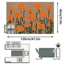 1pc Rug/Carpet/Bath Mat/Door Mat, American Luxury Classical - Floral Painting Pastoral Style Welcome Mat, Suitable For Bathroom, Kitchen, Entrance, Hallway, Bedside, Living Room, Bedroom, Machine Washable Soft Floor Mat, Aesthetic Home Decor - P - View 11