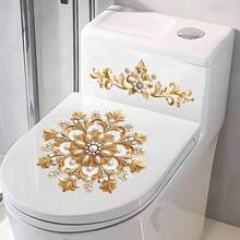 1 chiếc phụ kiện trang trí nhà vệ sinh cao cấp mạ vàng họa tiết hoa, thiết kế chạm khắc tinh xảo, phụ kiện phòng tắm sang trọng. - nhiều màu - Xem 6