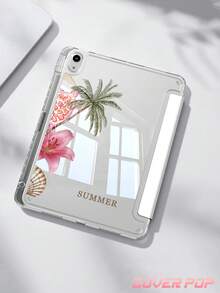 Ốp lưng máy tính bảng họa tiết cây dừa và hoa huệ, tương thích với iPad Air 11 inch M3 2025 / M2 2024, Air thế hệ thứ 5 2022, Air 8 2026 (11/13 inch), (A16) 11 inch thế hệ thứ 11 2025, tương thích với Samsung Galaxy Tab, Kindle Paperwhite thế hệ thứ 12 2024. Mặt lưng trong suốt, ốp bảo vệ họa tiết thời trang, chức năng tự động tắt/mở màn hình, bảo vệ bằng túi khí, phù hợp cho cả công việc văn phòng và làm quà tặng. - Nhiều màu - Xem 4