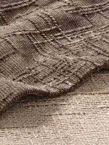 1件厚實毛絨質感抱枕套，現代波希米亞鄉村風居家裝飾，中性色靠墊套，適用於沙發、客廳、臥室 - 灰褐色 - 查看 4