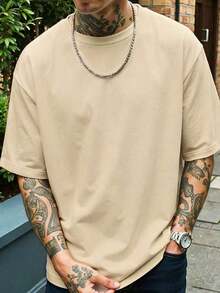 Men's Casual Solid-Color Short-Sleeved T-Shirt, Suitable For Summer, Comfortable And Breathable, Stylish. Women's Casual Cotton T-Shirt - 黑與白 - 查看 8