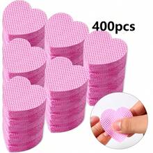 2000/1000/200 miếng khăn lau móng tay - Miếng tẩy sơn móng tay chuyên nghiệp không xơ, khăn lau gel UV, dụng cụ làm sạch móng không mùi (hình trái tim) - Hồng - Xem 10