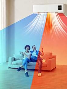 Modern 2-In-1 Wall Fan Heater & Air Conditioner - Portable Quiet Unit With Remote For All-Season Home/Office Use - Xem 3