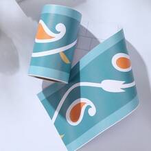 Self-Adhesive Ceramic Tile Trim Sticker, Decorative Wall Border For Kitchen, Bathroom, Waterproof Baseboard - Orange Leaves and White Branches - View 6