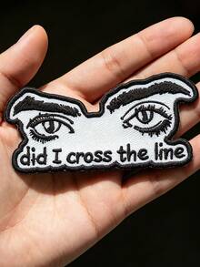 1 miếng vá thêu hình mắt ca sĩ nhạc pop "Did I Cross The Line" (1 cái) để ủi lên quần áo. - Nhiều màu - Xem 2